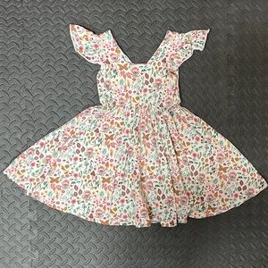 Alice + Ames Floral Twirl Dress with Cap Sleeves